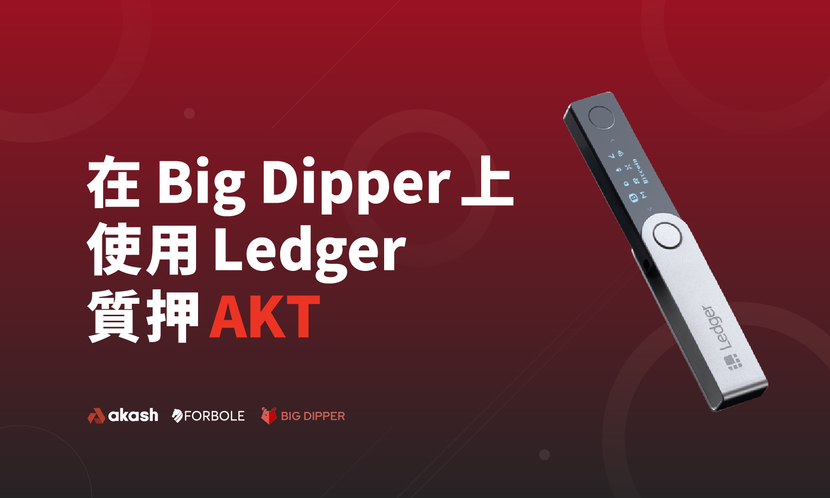 在 Big Dipper 上使用 Ledger 質押 AKT